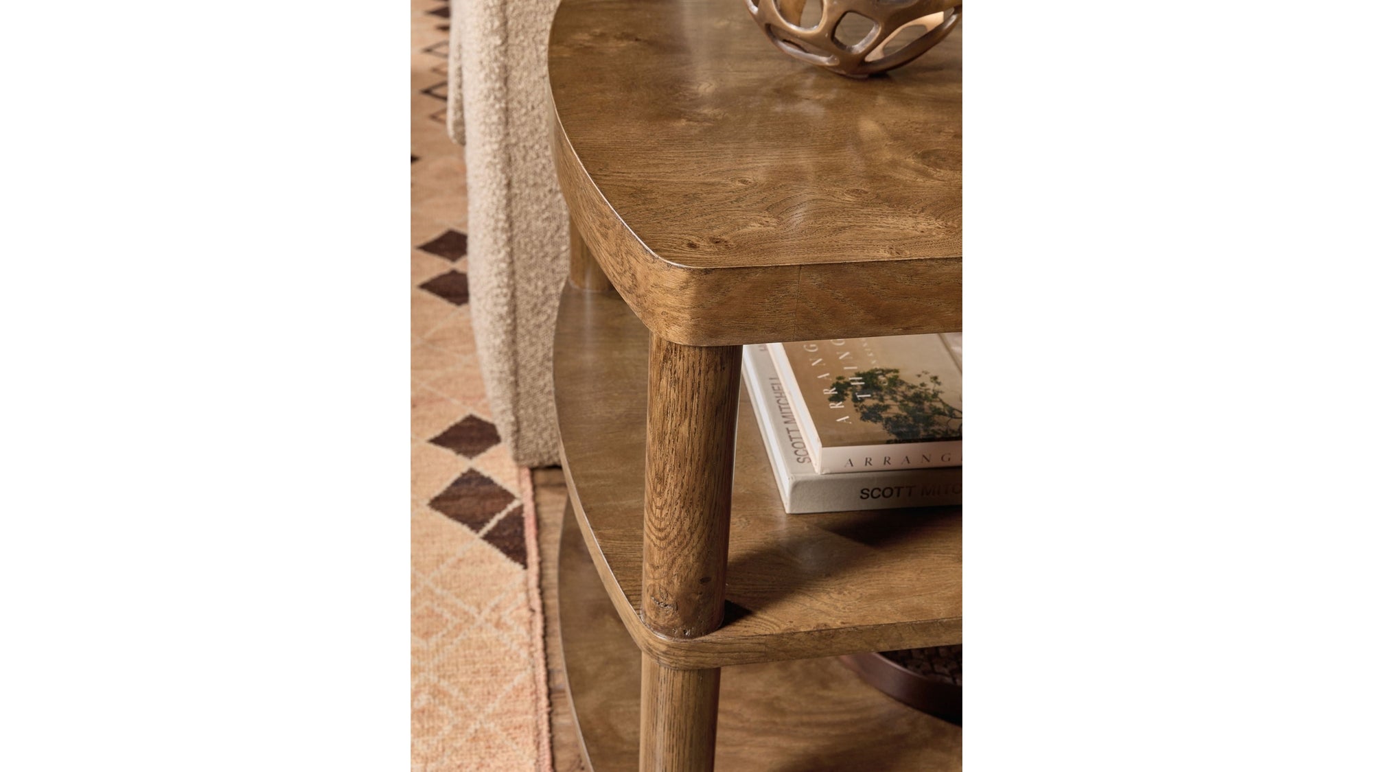 Melange - Romano End Table - Light Brown
