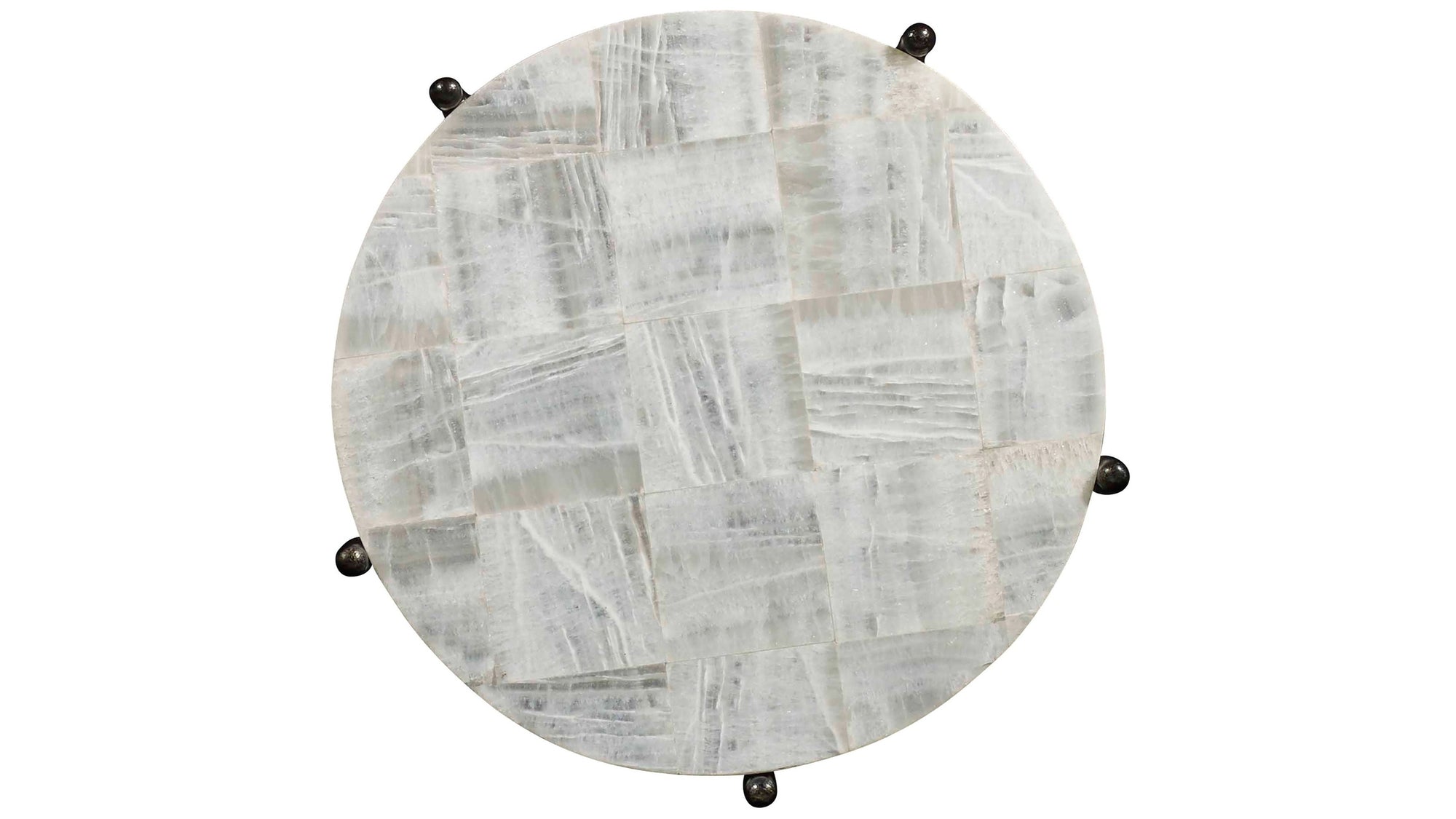 Melange - Blythe Accent Table - Black / Beige