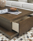 Athens - Rectangular Coffee Table With Casters - Chocolate Brown
