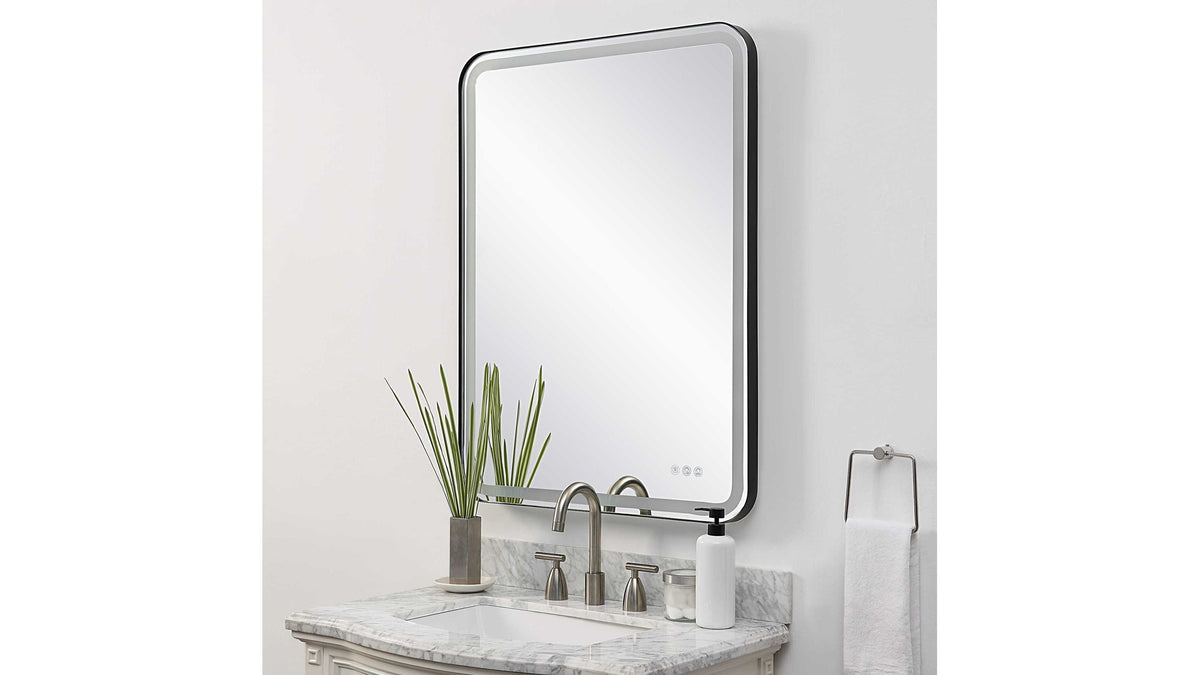 Crofton - Lighted Large Mirror - Black