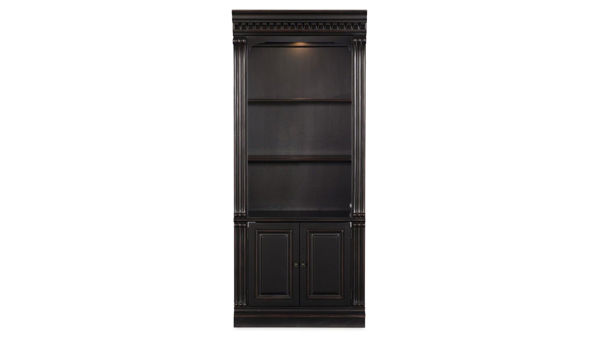 Telluride - Bunching Bookcase With Doors - Black