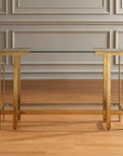 Kendrick - Glass Console Table - Gold