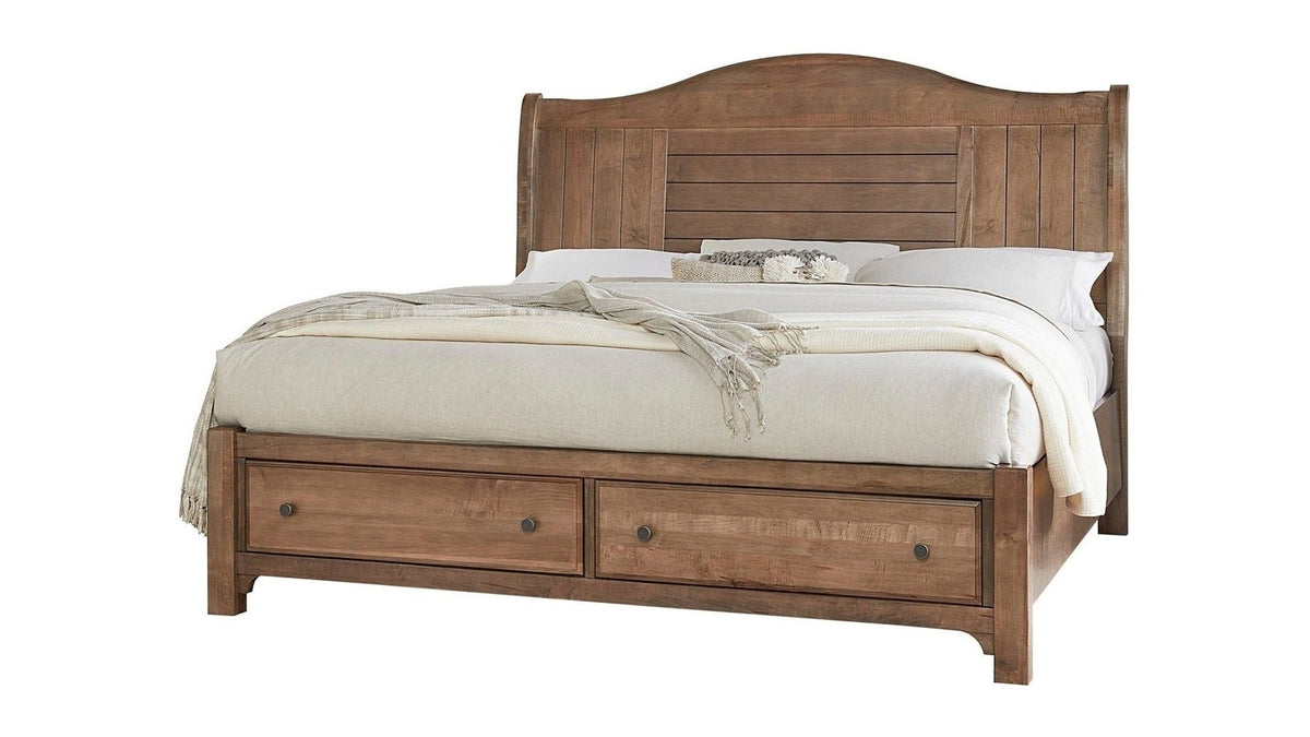 Cool Farmhouse - Sleigh Footboard Storage Bed