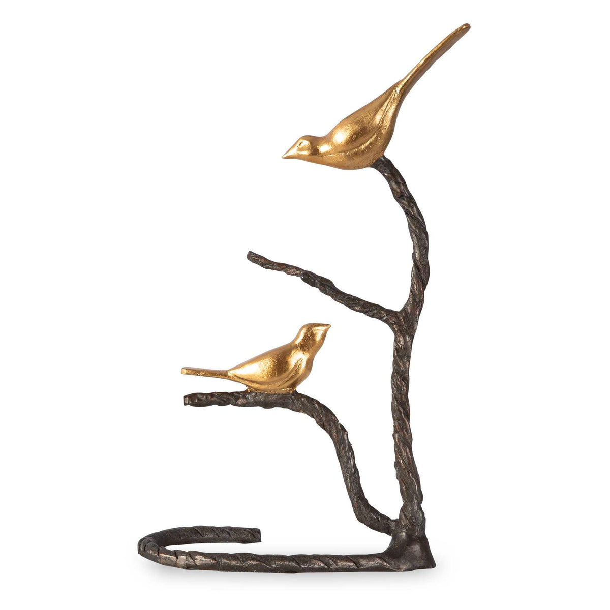 Birds On A Limb - Sculpture - Black &amp; Gold