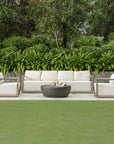 Remsen - Outdoor Lounge Chair - Dark Gray / White