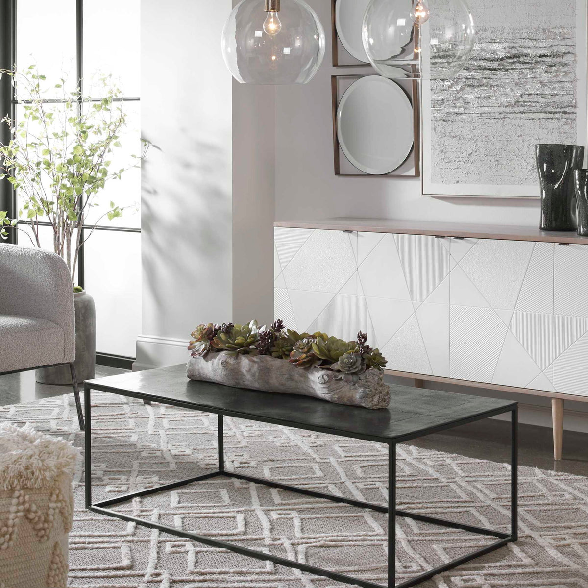 Coreene - Industrial Coffee Table - Black