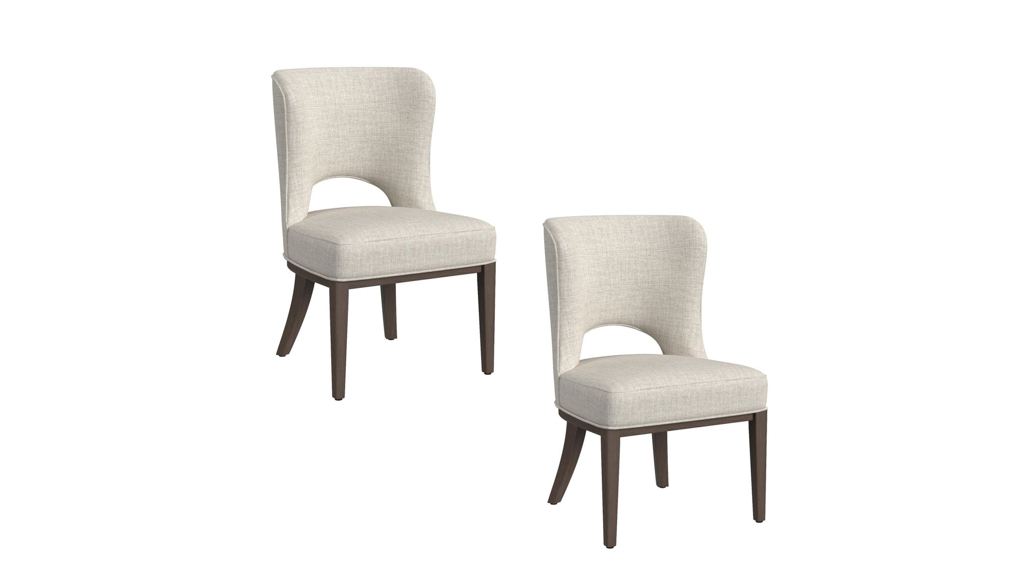 Trevino - Dining Chair Set of 2 - Clarkson's Sand / Chestnut Brown