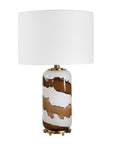 Ararat - Swirl Table Lamp - Brown / White