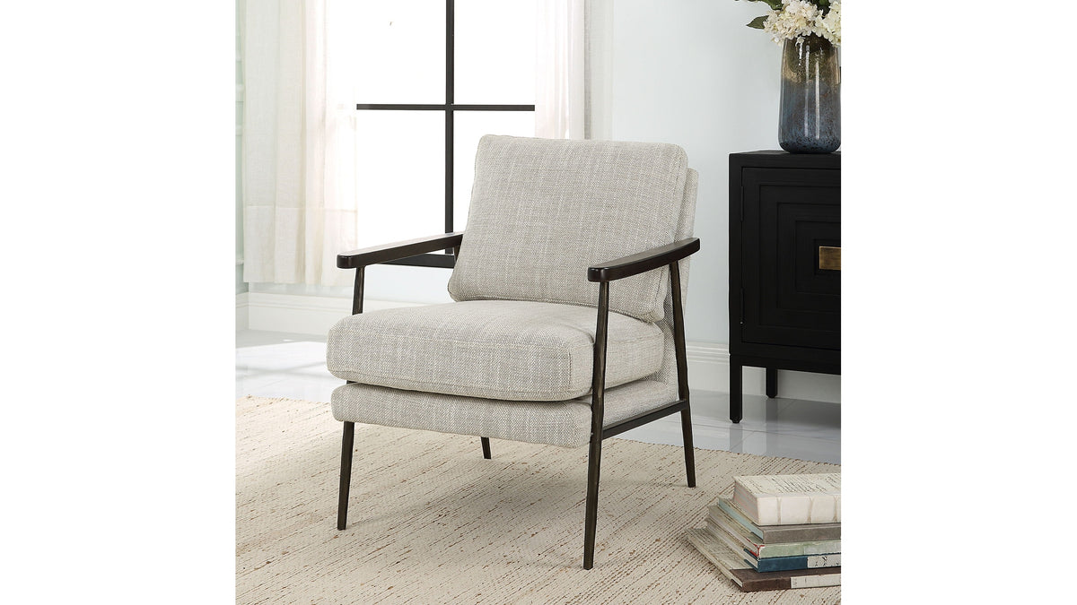 Sebastian - Cast Iron Accent Chair - Gray