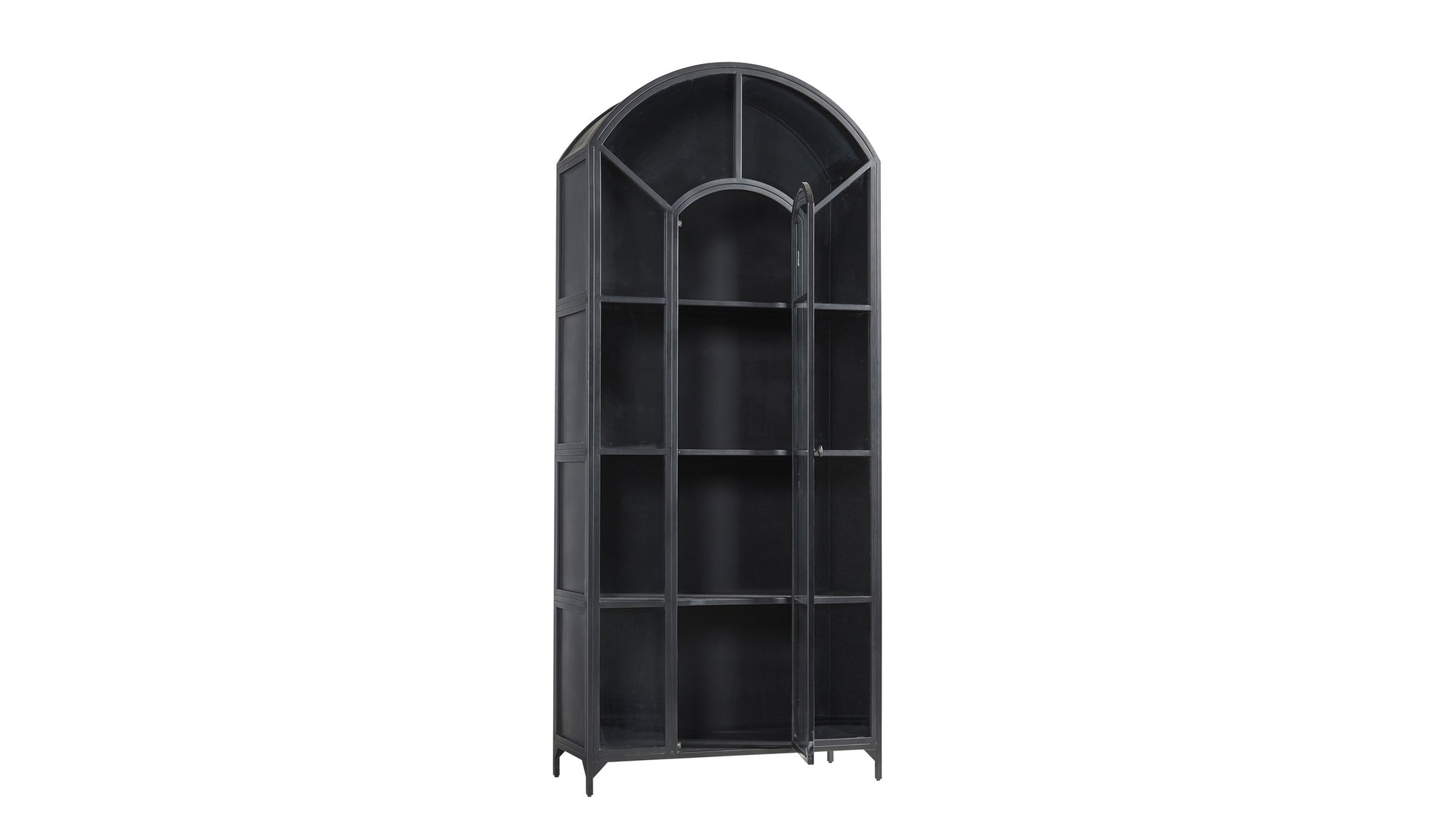 Gilborne - Arched Iron Cabinet - Black