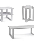 Hessle - Rectangle End Table - Silver