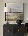 Fragment - Hand Painted Landscape Art - Black / Brown / Gray / Green / White