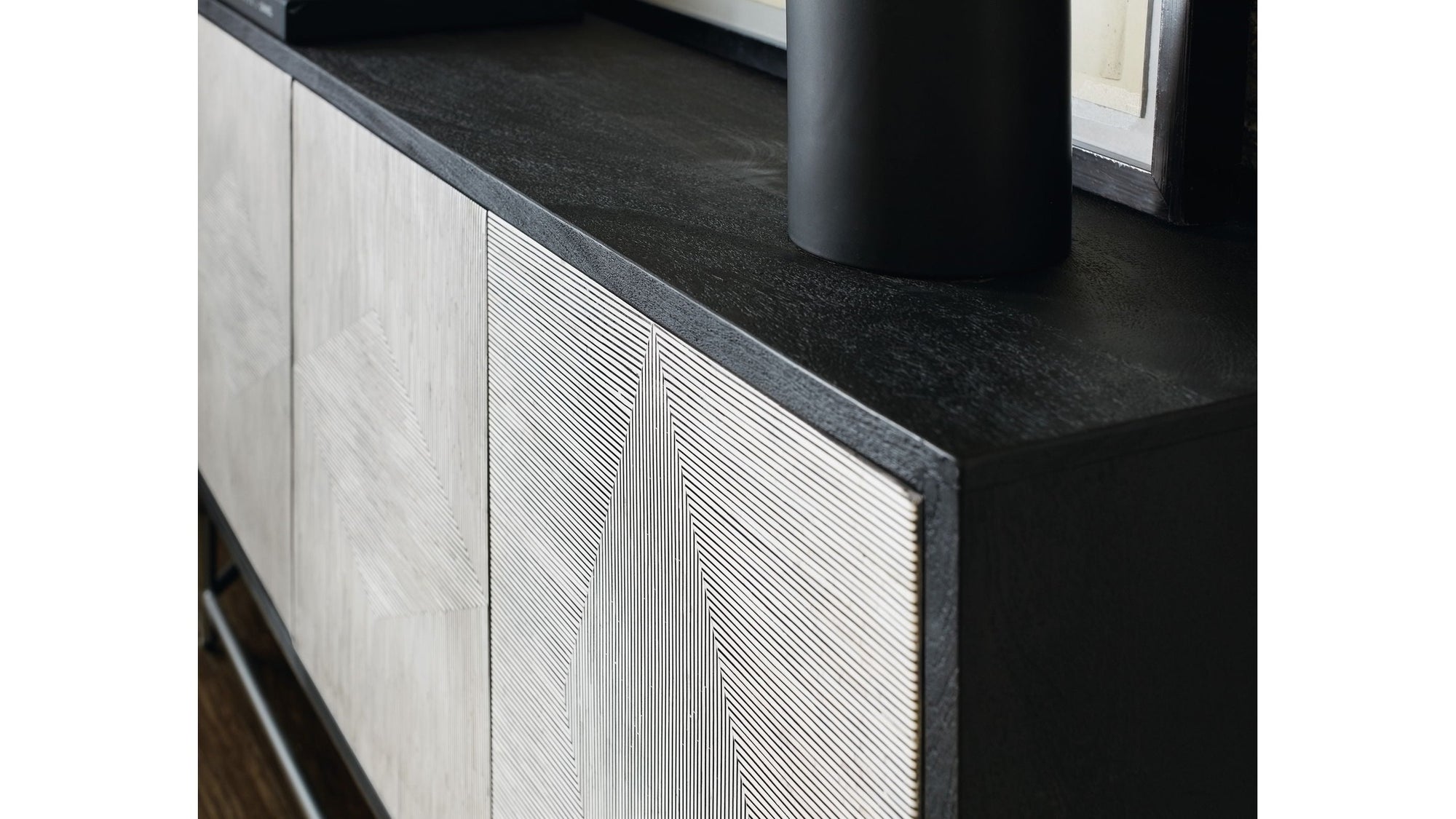 Commerce And Market - Fine Lines Credenza - Dark Gray