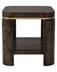 Langford - End Table - Ebony Mappa Burl