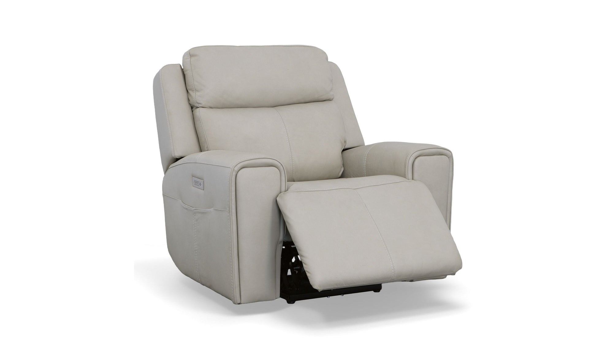 Barnett - Power Recliner With Power Headrest & Lumbar - Timber