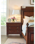 Charleston - Three-Drawer Metal Nightstand - Dark Brown