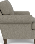 Moxy - Fabric Arm Chair, T-Shaped Seat Cushion, Curved Sock Arms