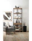 4-Shelves 1-Drawer Bookcase - Light Brown