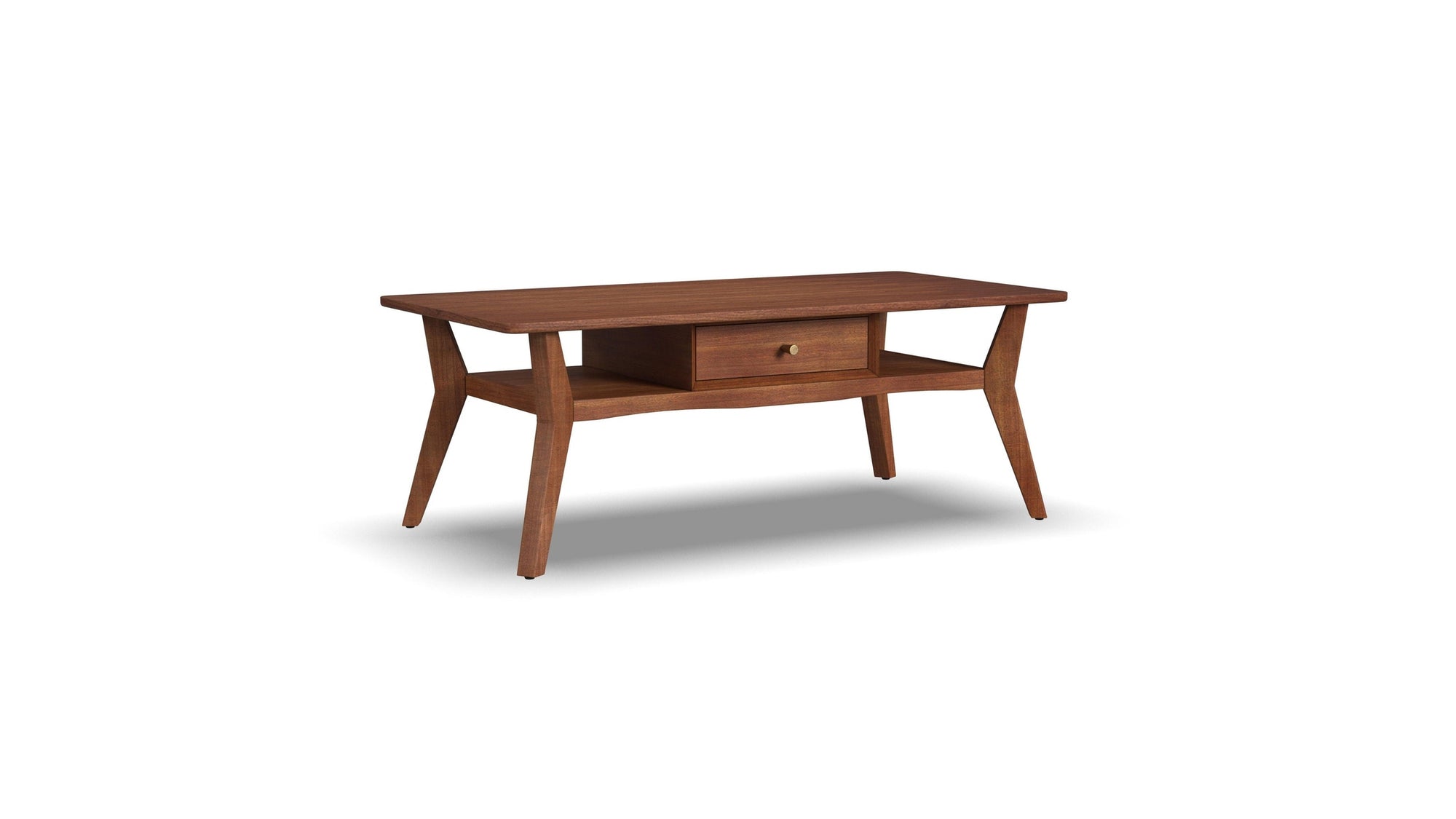 Ludwig - Occasional Rectangular Coffee Table With Drawer - Dark Brown