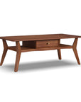 Ludwig - Occasional Rectangular Coffee Table With Drawer - Dark Brown