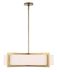 Cresson - 4 Light Drum Pendant - White / Gold