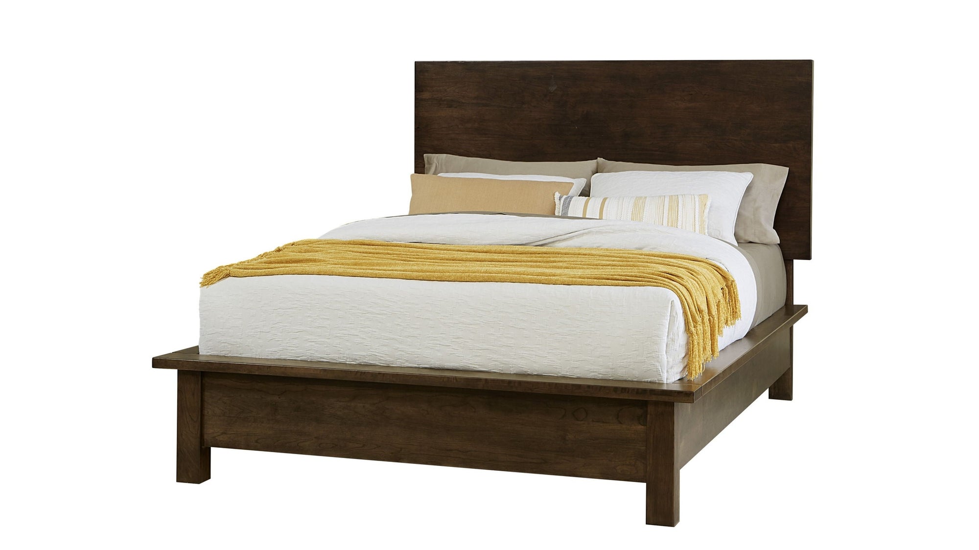 Crafted Cherry - Ben's Plank Bed With Terrace Footboard