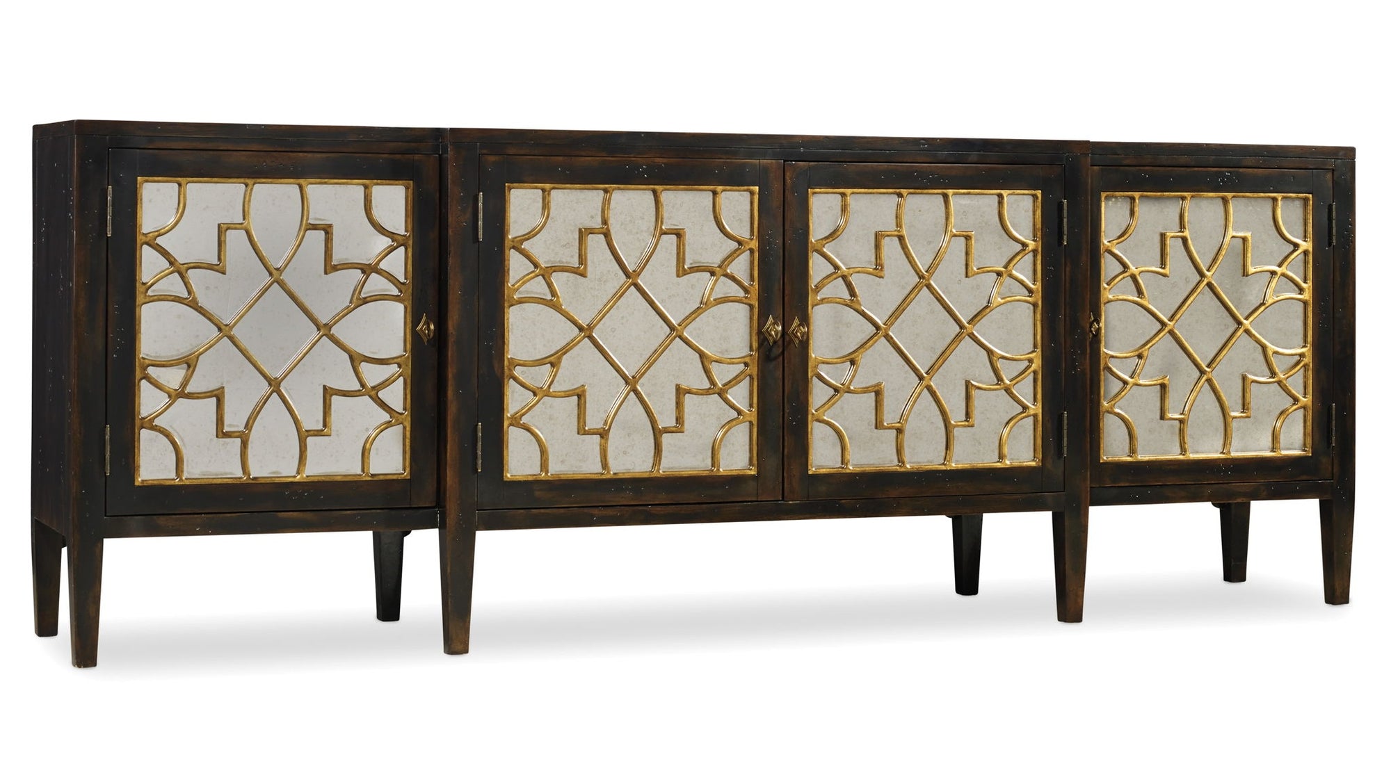 Sanctuary - Four-Door Mirrored Console Table
