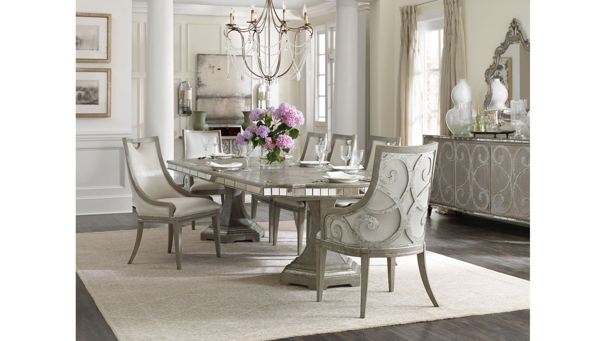 Sanctuary - Rectangle Dining Table With 2-20" Leaves