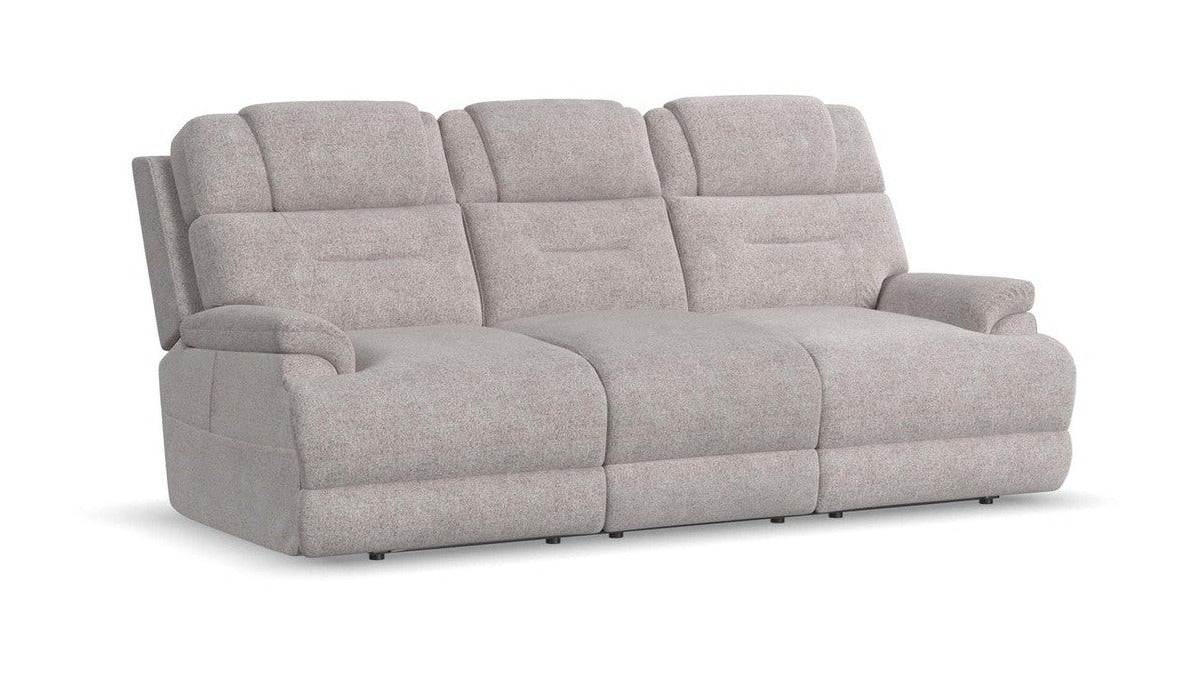 Zecliner Zofa - Power Sleep Sofa With Power Headrests & Lumbar - Dove