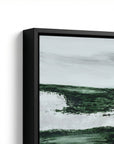 Emerald Horizon Framed Canvas - Green
