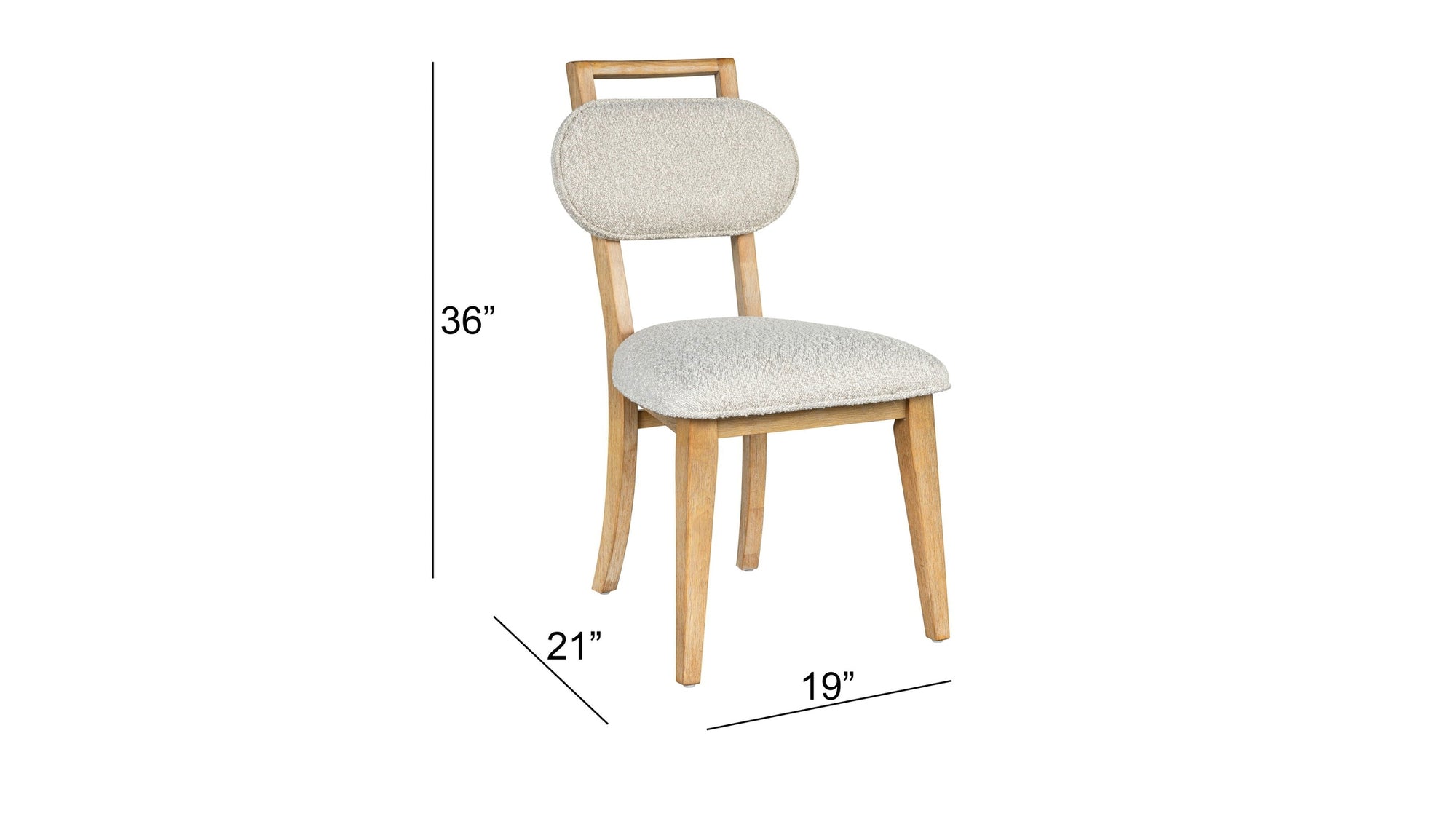 Ryder - Dining Chair - Chestnut Elm / Ant Brass / Tauple Boucle