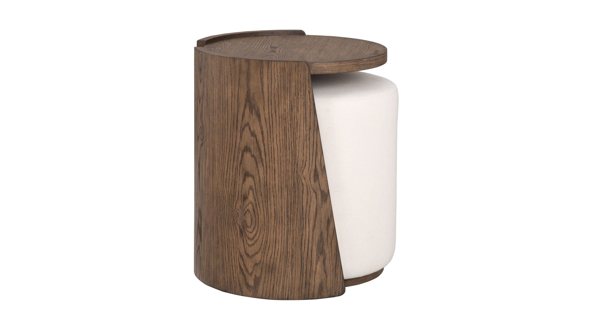 Lyra - End Table - Dark Brown / White