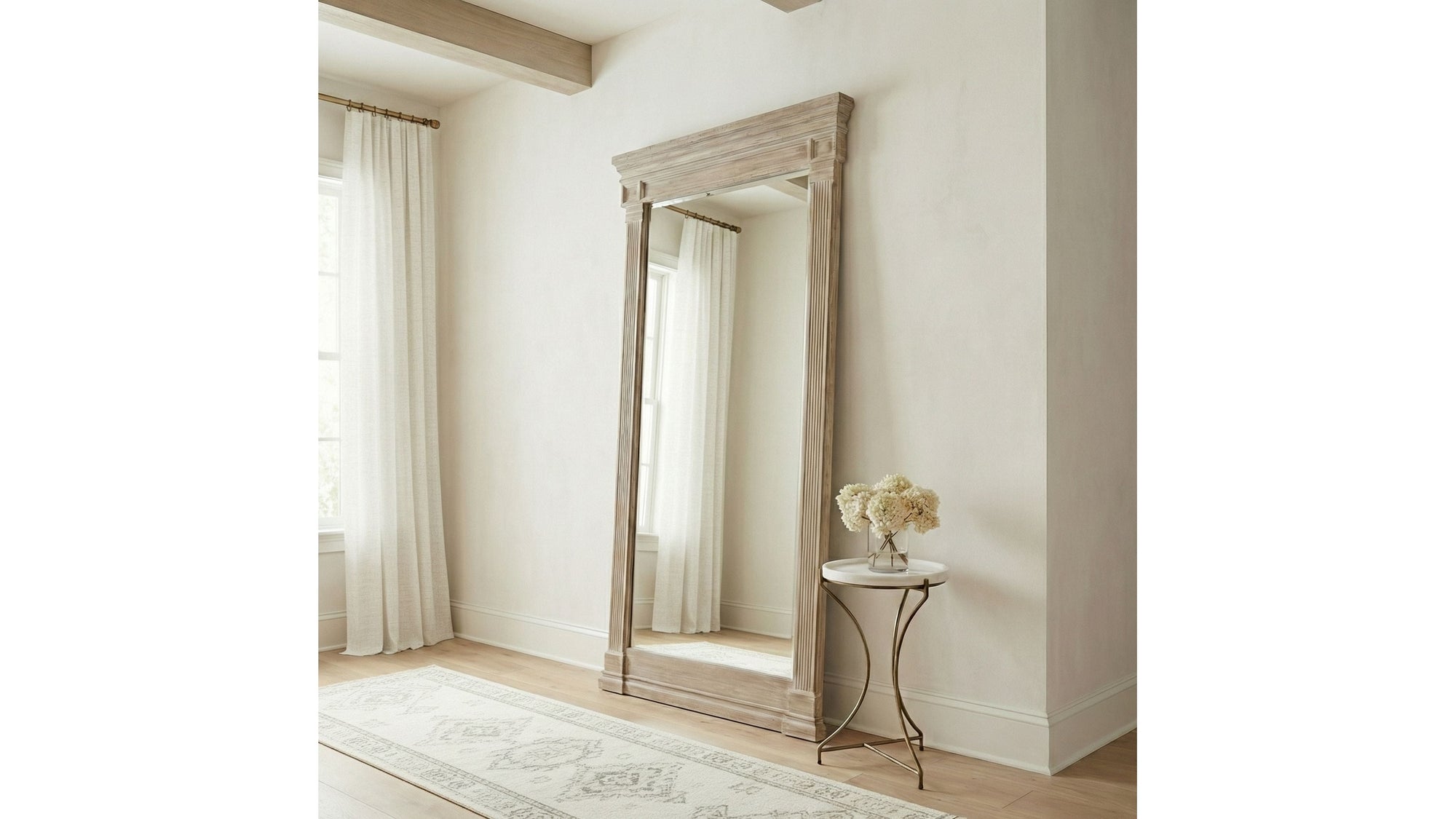 Ione - Floor Mirror - Light Brown