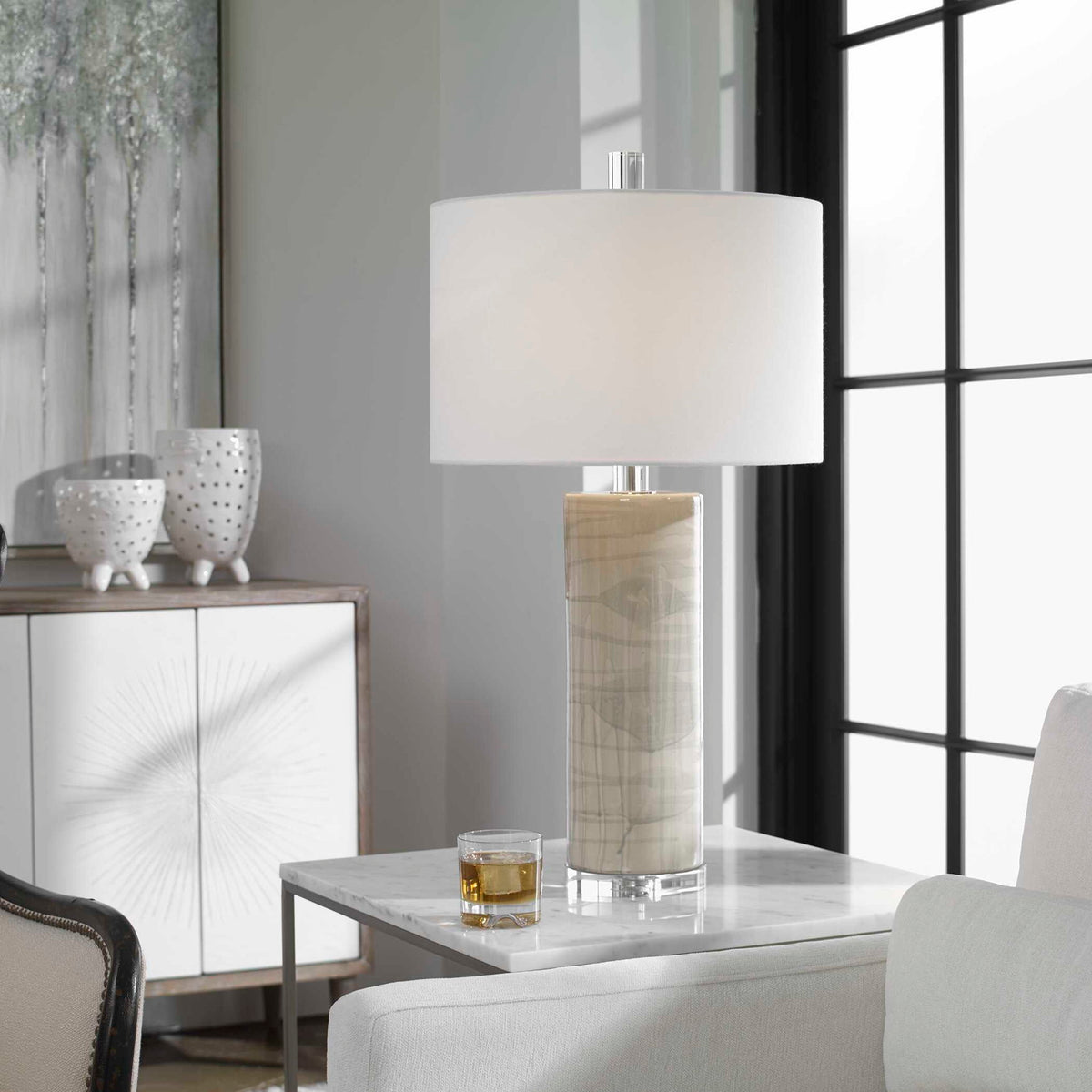 Zesiro - Modern Table Lamp - Silver