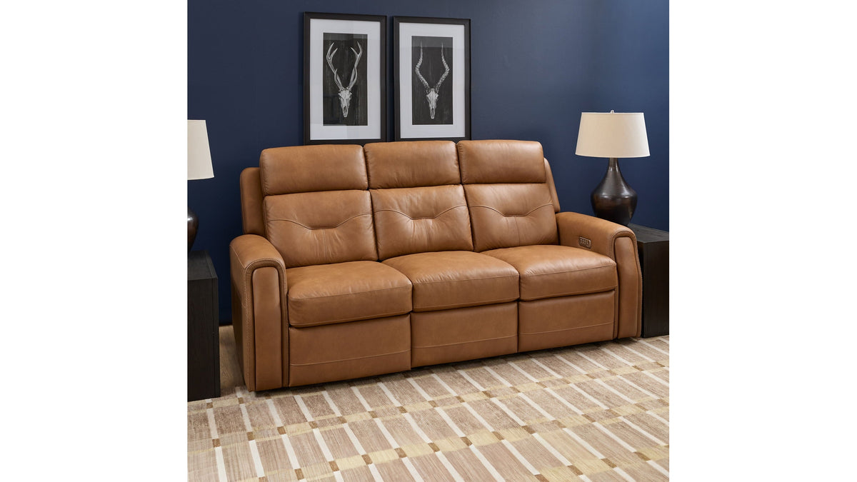 Felix - Power Reclining Sofa With Power Headrest, Lumbar, Heat &amp; Massage