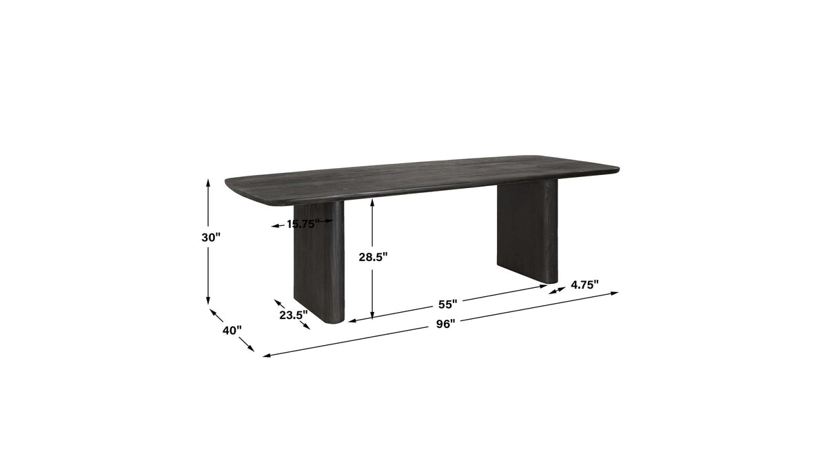 Kirin - Reclaimed Fir Dining Table - Black