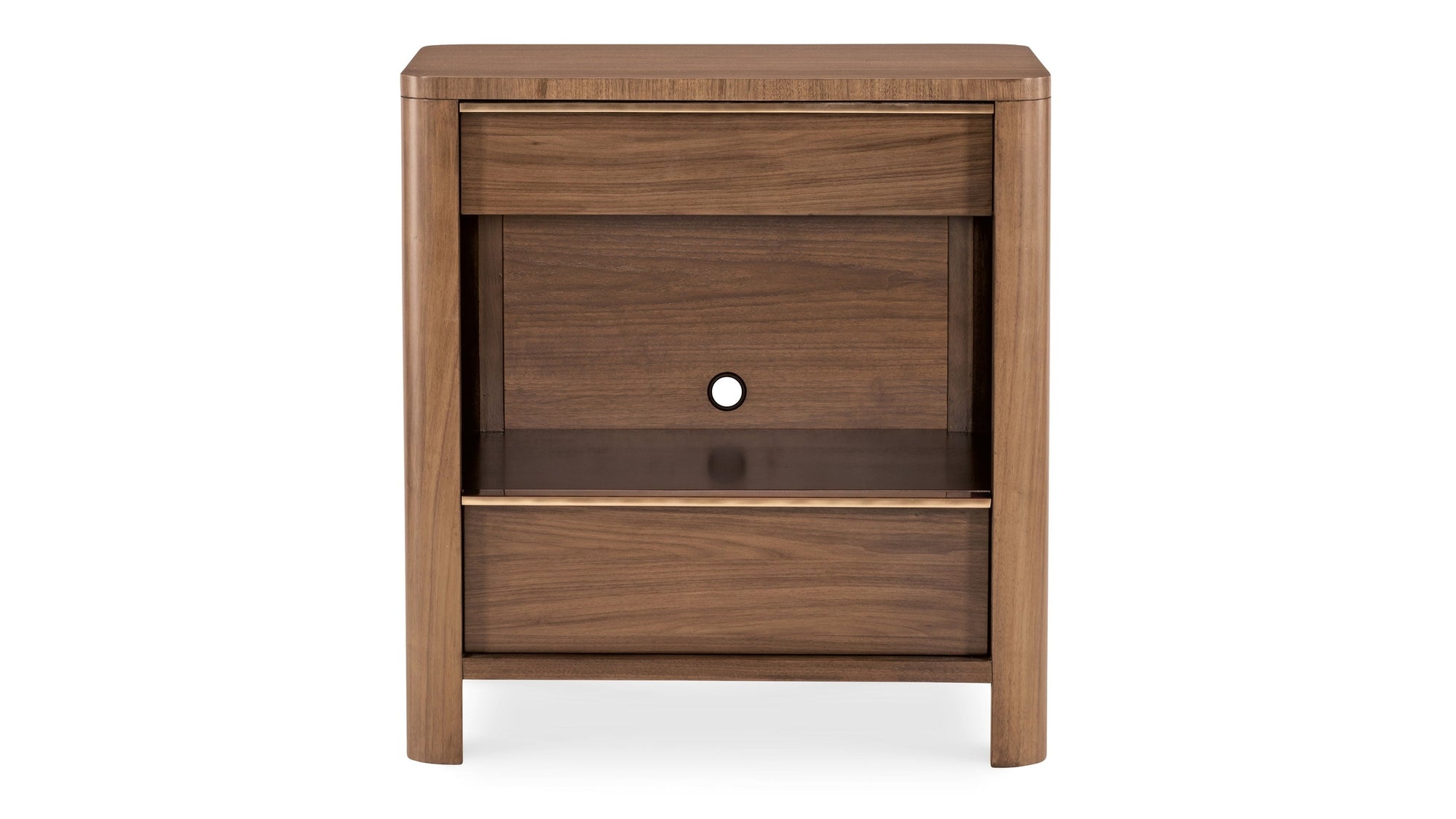 Eleana - Two Drawer Nightstand - Medium Wood