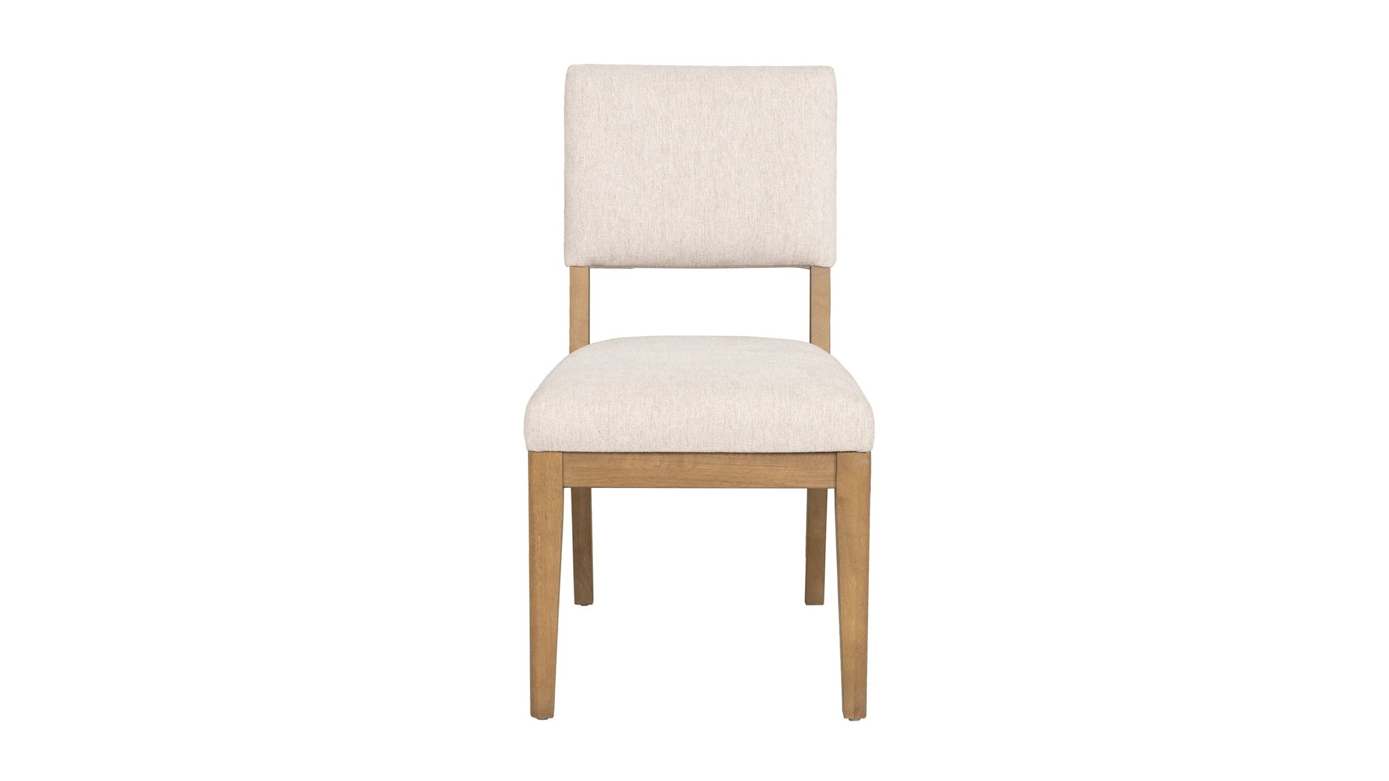 Millwork - Dining Chair Set of 2 - White / Light Brown