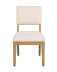 Millwork - Dining Chair Set of 2 - White / Light Brown
