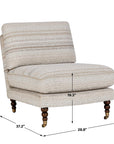 Chatsworth - Modern Slipper Chair - White