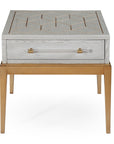 Perrine - Rectangle End Table - Silver / Gold