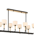 Franconia - 8 Light Pendant - Black / White