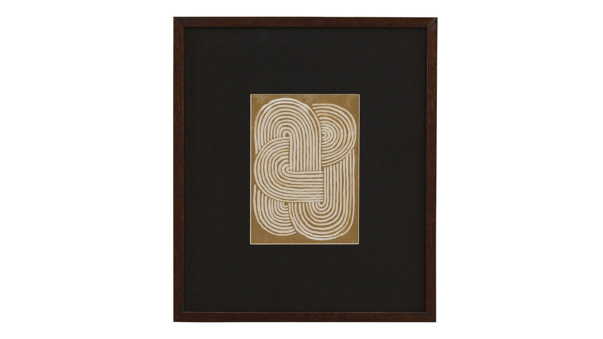 Neutral Strokes III Framed Print - Black