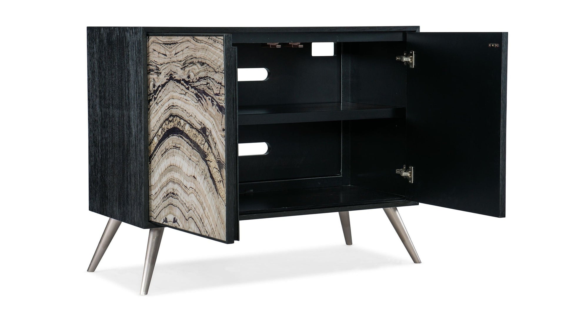 Melange - Rockee 2-Door Chest - Black