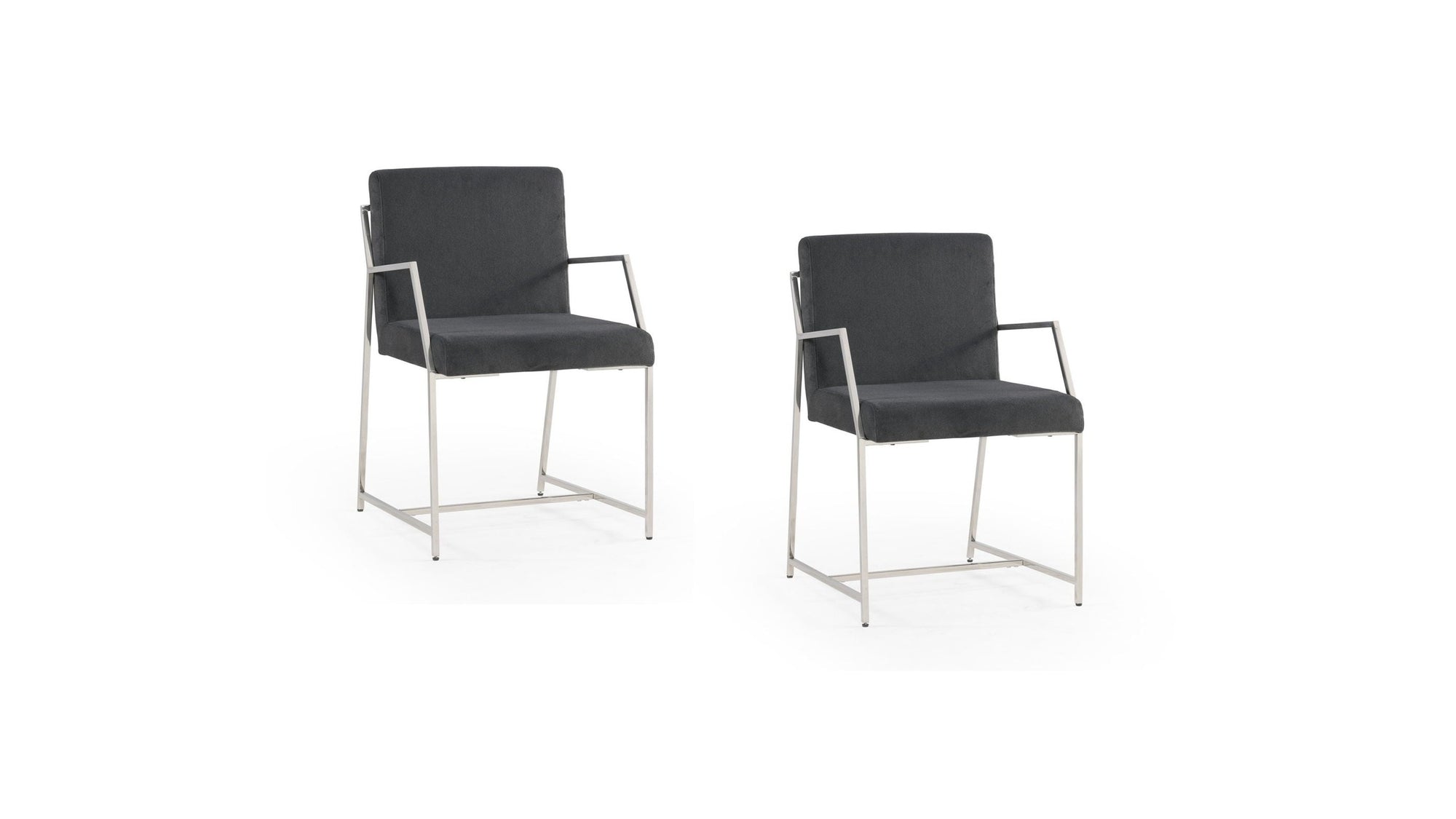 Polygon - Dining Chair Set of 2 - Gray