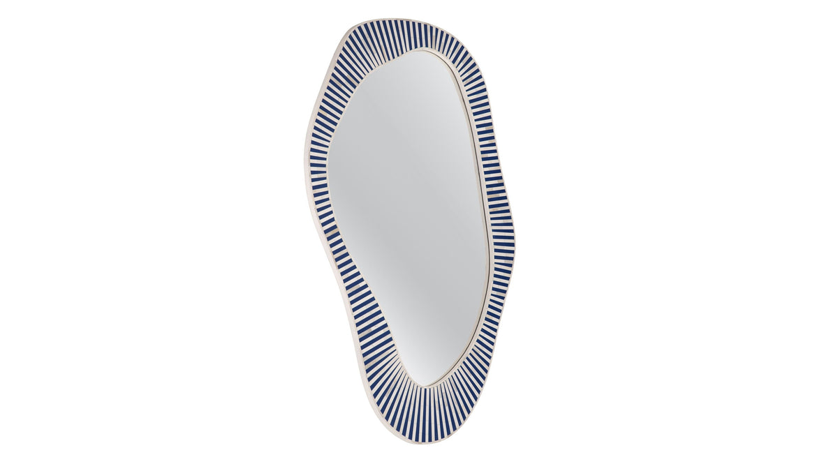 Rhodes - Wall Mirror - Blue / White