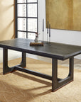 Waterfall - Rectangular Dining Table - Deep Ebony