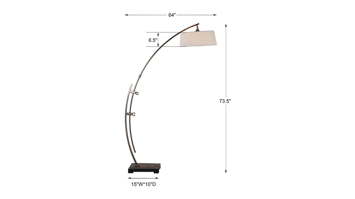 Calogero - Arc Floor Lamp - Bronze