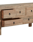 Old Pine - 5-Drawer Buffet - Light Brown
