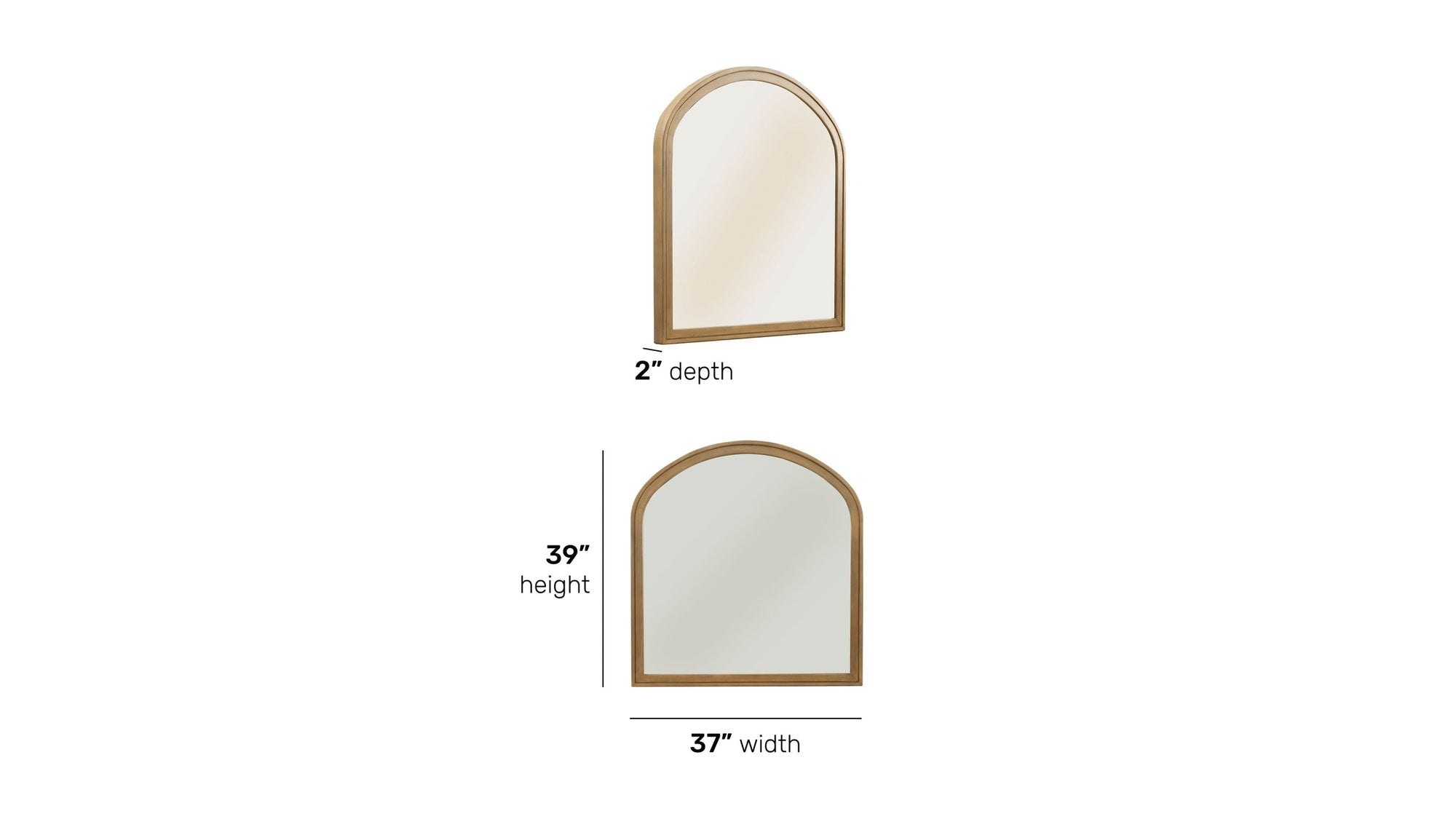 Normandy - Mirror - Light Brown